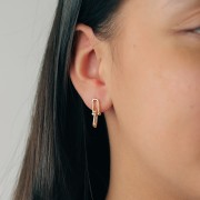 19x6mm Design earstuds - Gold Tone x2