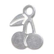 Silver Cherries charm 16x12mm x1