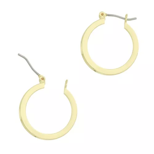 20mm Leverback hoop earrings to decorate with edge - Gold Tone x2