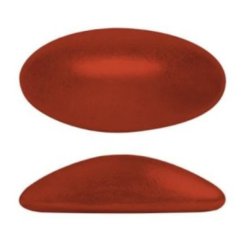 20x10mm Athos 3D by Puca® oval glass cabochon - Red Metallic Mat x1