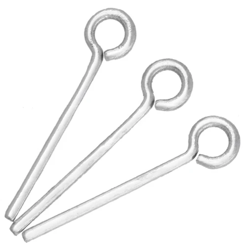 925 Sterling Silver Eye pin 13x0.7mm x20
