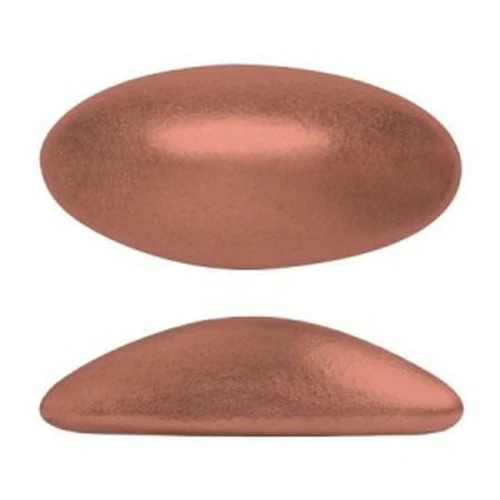 20x10mm Athos 3D by Puca® oval glass cabochon - Light Copper Mat x1