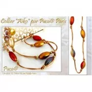 20x10mm Athos 3D by Puca® oval glass cabochon - Opaque Amethyst Bronze x1