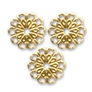 Metal spacer bead  8mm fine Gold plated x10|raw }}