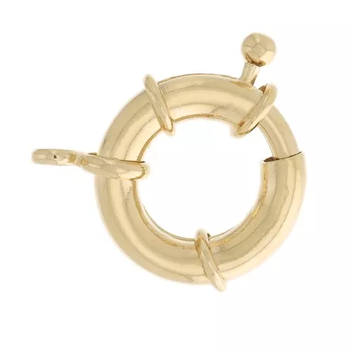 21mm Spring clasp for bracelet or necklace - Gold Plated 3 microns x2