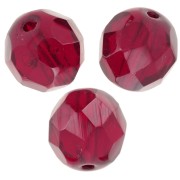 Fire Polished faceted round beads 8mm Siam  x20
