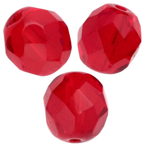 Fire Polished faceted round beads 8mm Siam  x20