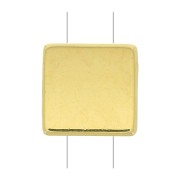 8x8mm Square Zamac bead - Fine Gold Plated x1|raw }}