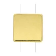 8x8mm Square Zamac bead - Fine Gold Plated x1