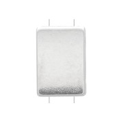 11x8mm Rectangle Zamac bead - Antique Silver Plating x1|raw }}