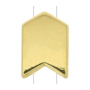 11x8mm Arrow Zamac bead - Fine Gold Plated x1