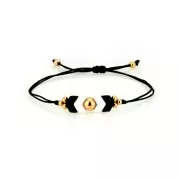 11x8mm Arrow Zamac bead - Fine Gold Plated x1