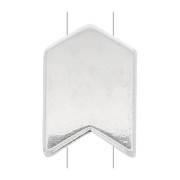 11x8mm Arrow Zamac bead - Antique Silver Plating x1