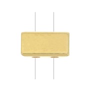 8x4mm Rectangle Zamac bead - Fine Gold Plated x1|raw }}