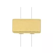 8x4mm Rectangle Zamac bead - Fine Gold Plated x1