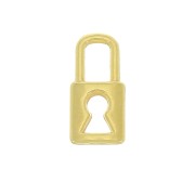 9x4mm Padlock Mini charm - Fine Gold Plated x1|raw }}