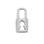 9x4mm Padlock Mini charm - Antique Silver Plating x1|raw }}