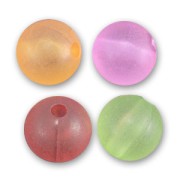 Set of round beads 16mm Frosted x10