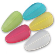 Set of Flat discs 37x21mm Transparent x10