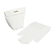 10x12x6cm Self-assembly cardboard gift box - White x1