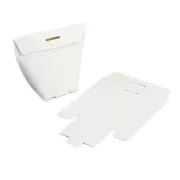10x12x6cm Self-assembly cardboard gift box - White x1