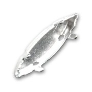 PureCrystal Navette cabochon setting 11x3mm Silver tone|raw }}