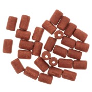 5x8mm Heishi style ceramic tube beads - Terracotta mat x10