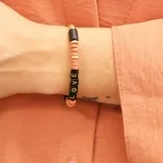 5x8mm Heishi style ceramic tube beads - Terracotta mat x10