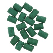 5x8mm Heishi style ceramic tube beads - Fir Green mat x10