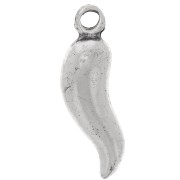 Pepper charm 19mm Old silver tone x1