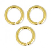 Jumprings open 5.5x0.8mm fine Gold plated x50|raw }}