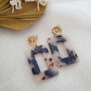 12mm Sunflower earstuds with closed ring - Fine Gold Plated x2