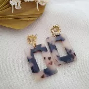 12mm Sunflower earstuds with closed ring - Fine Gold Plated x2