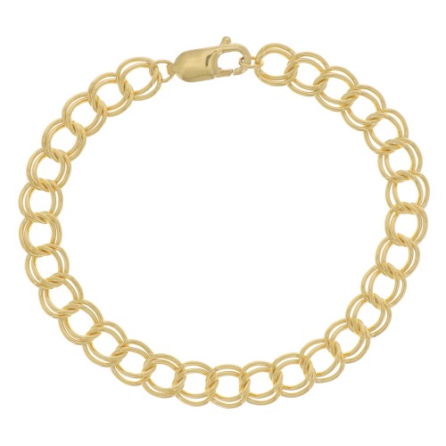 6.8mm Gold filled rombo mesh bracelet x18 cm