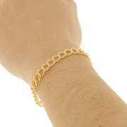 6.8mm Gold filled rombo mesh bracelet x18 cm