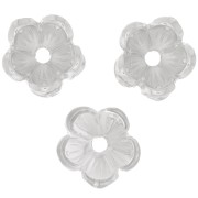 Flower saucers 15mm Rhodié  x4|raw }}