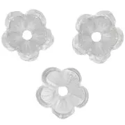 Flower saucers 15mm Rhodié  x4