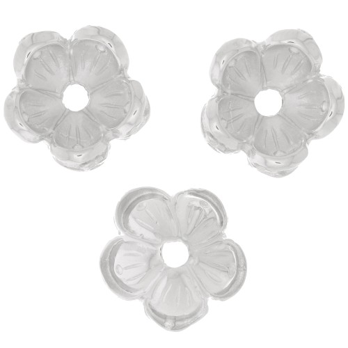Flower saucers 15mm Rhodié  x4