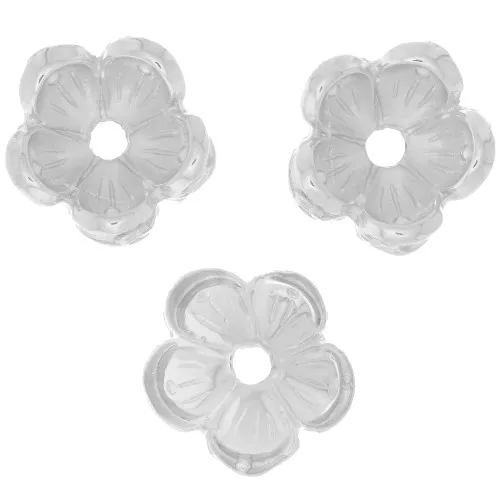 Flower saucers 15mm Rhodié  x4