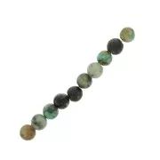 3mm Round gemstone beads - African Turquoise - Jasper x25
