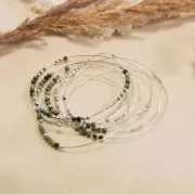 3mm Round gemstone beads - African Turquoise - Jasper x25