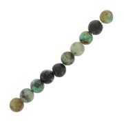 4mm Round gemstone beads - African Turquoise - Jasper x20