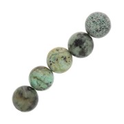 8mm Round gemstone beads - African Turquoise - Jasper x10|raw }}