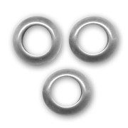 Rings 9x5mm Old silver tone x6|raw }}