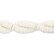 6x1mm Heishi beads in polymer clay - Ivory x45cm|raw }}