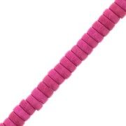 4x2mm Imitation Howlite Heishi Beads- Fuchsia x39cm|raw }}