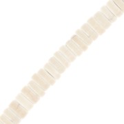 4.5x2.5 mm Heishi rondelle beads, dyed imitation Howlite - Cream x 38 cm