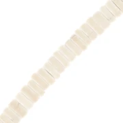 4.5x2.5 mm Heishi rondelle beads, dyed imitation Howlite - Cream x 38 cm