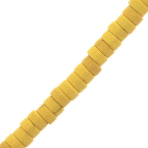 4x2mm Imitation Howlite Heishi Beads- Yellow x41cm