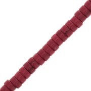 4x2mm Imitation Howlite Heishi Beads- Red x39cm|raw }}